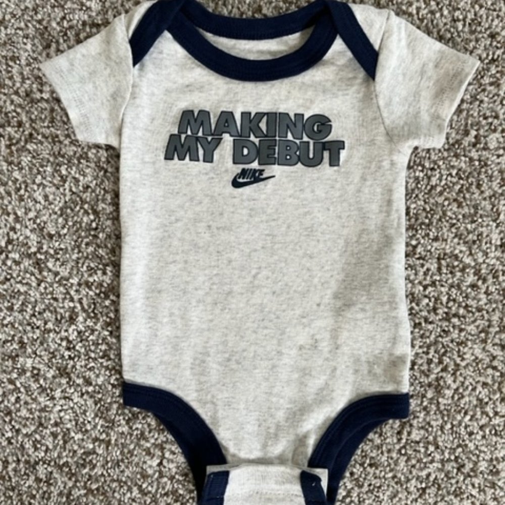 Nike "Making My Debut" Onesie
